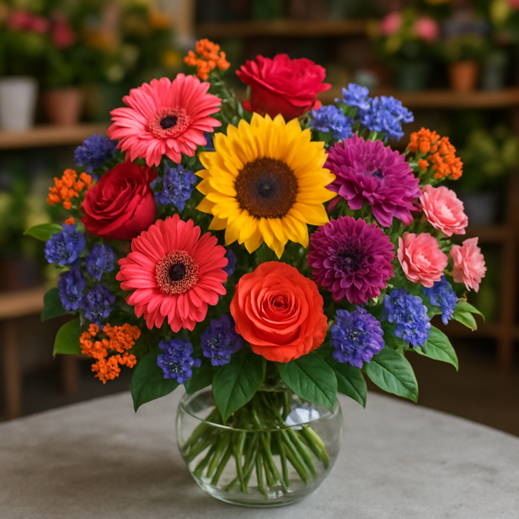 Fleurs colorées